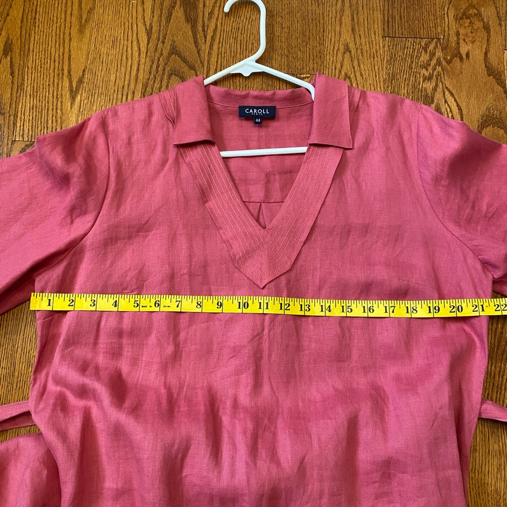 Casual Maxi Dress with Tie Waist - Dusty Rose - CAROL - Picture 7 of 13